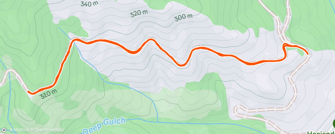 Map of the activity, Afternoon Hike