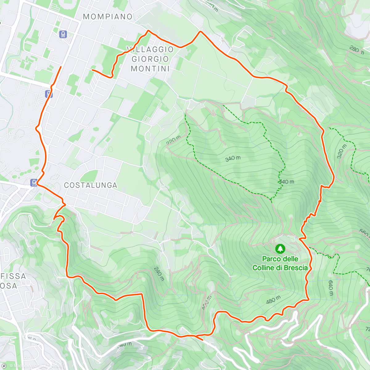 Map of the activity, Hard but nice trail run