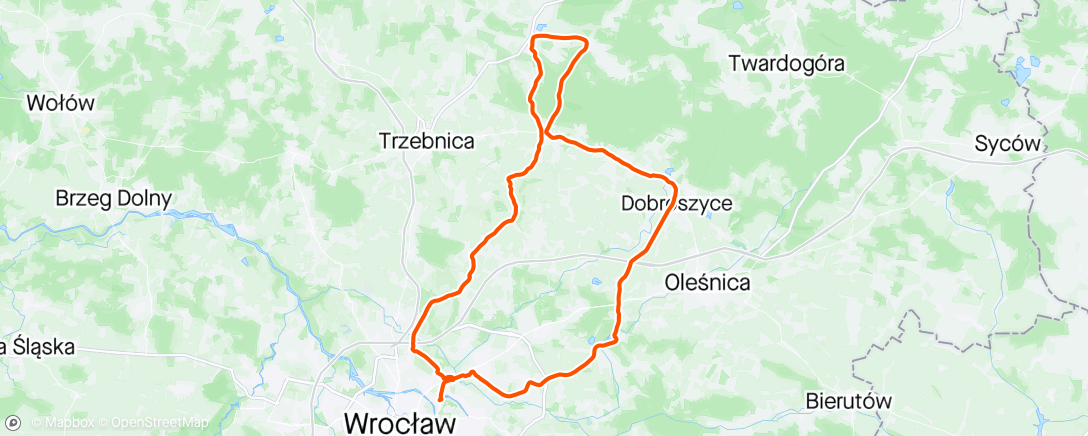 Map of the activity, Zimowo szosowo