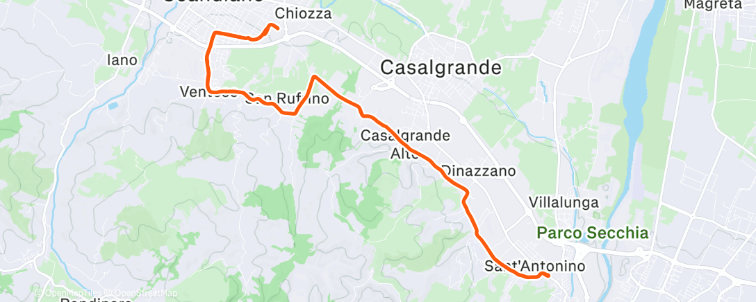 Map of the activity, Collinare con Sam 🔥