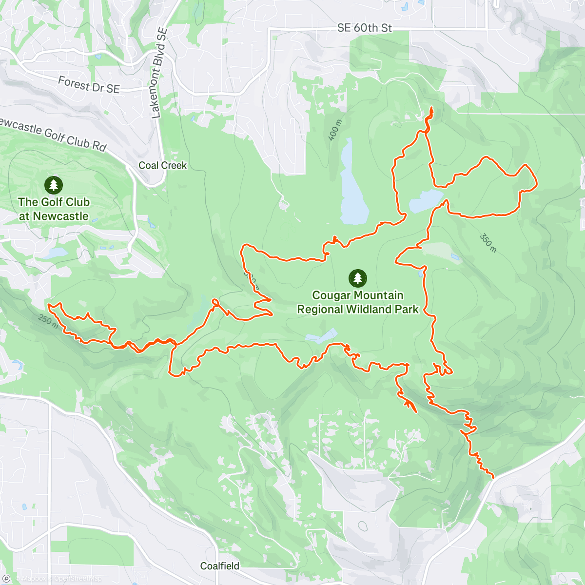 Map of the activity, Morning Trail Run