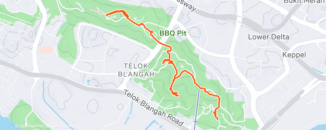 Map of the activity, Morning Hike