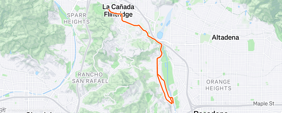 Map of the activity, Morning Trail Run