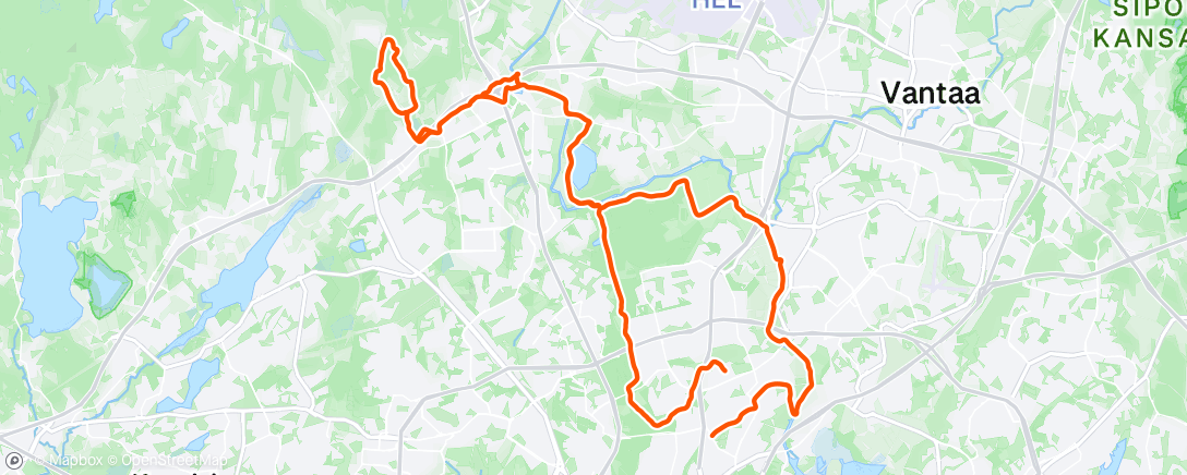 Map of the activity, Evening Gravel Ride