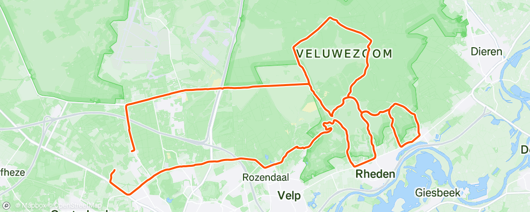 Map of the activity, Afternoon Ride