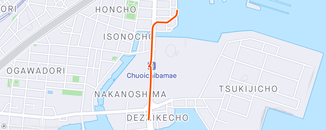 Mapa de la actividad (夕方のライド)