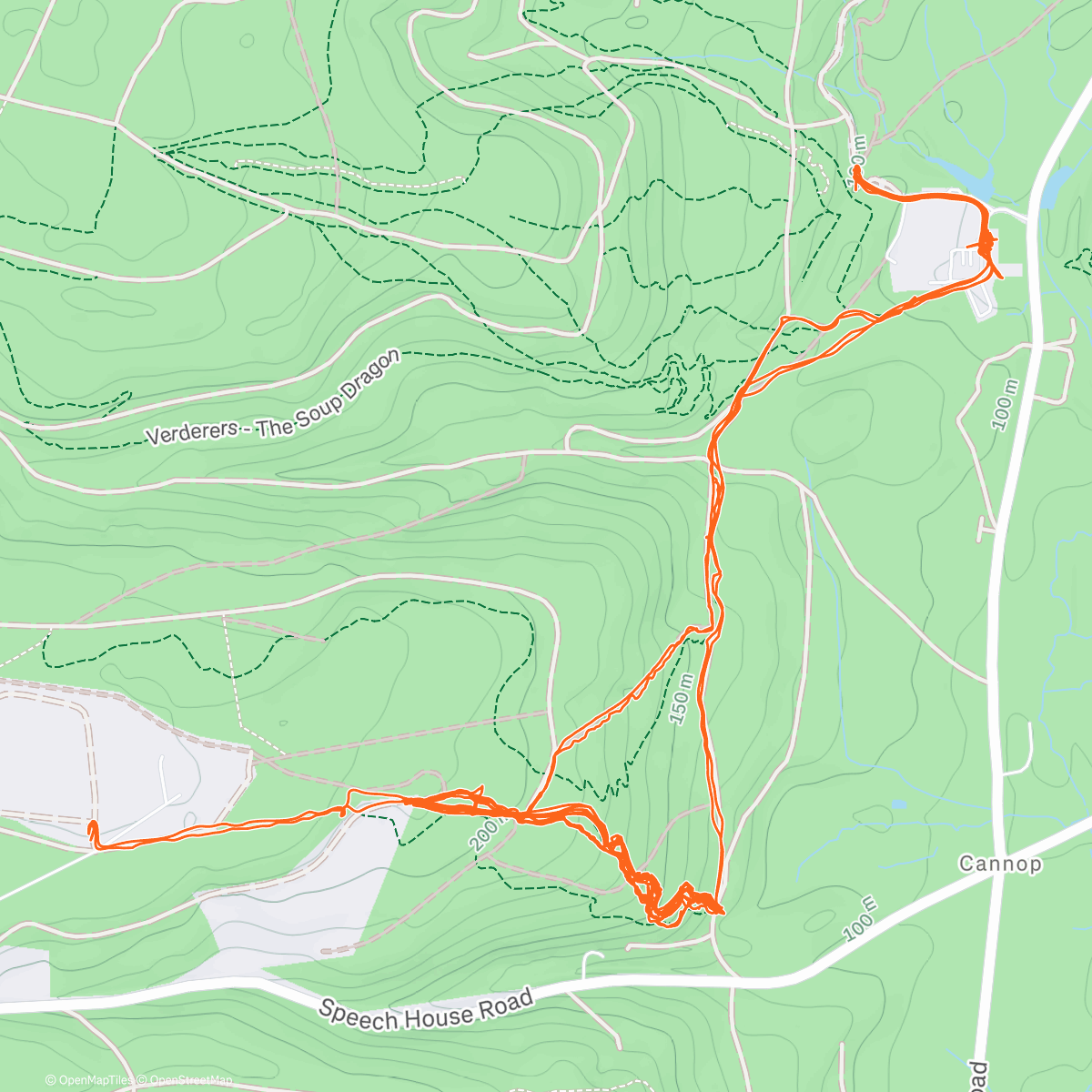 Map of the activity, Race practice day, downhill mtb race tomorrow