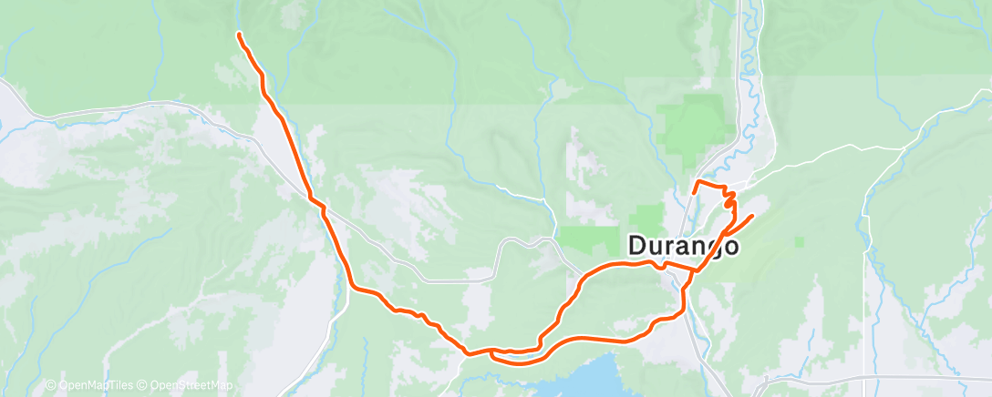 Map of the activity, Cycling