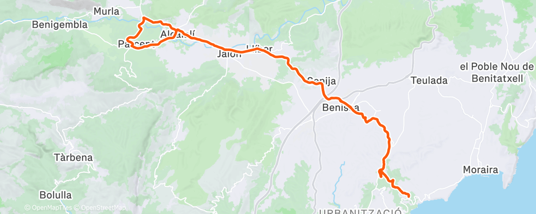 Mapa da atividade, Lunch Ride