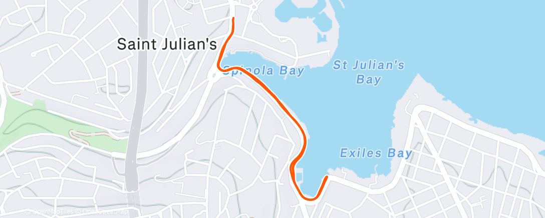 Карта физической активности (Morning Run San Ġiljan ☁️)