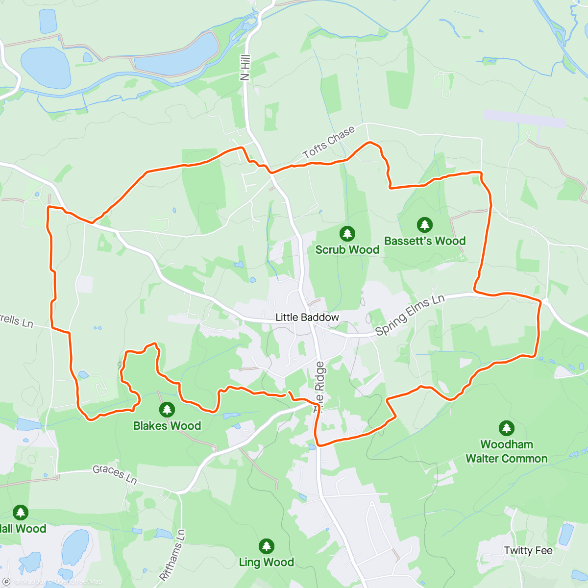Mapa da atividade, LBRR Trail Run
