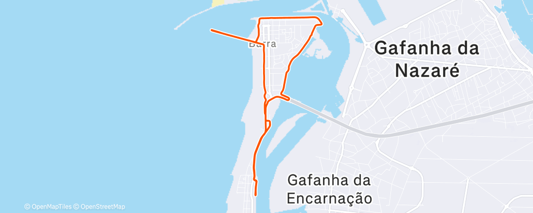 Map of the activity, Corrida matinal