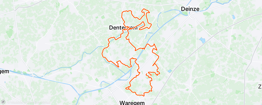 Map of the activity, Eindejaars VTT Zulte