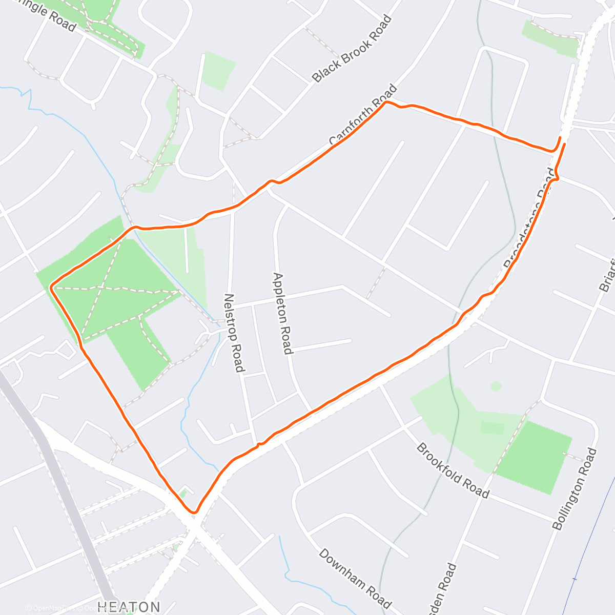 Map of the activity, Afternoon Walk