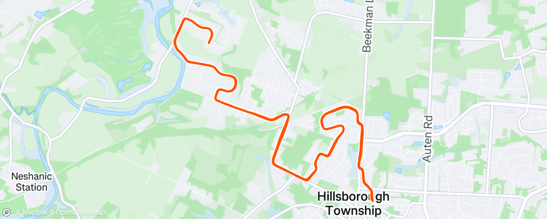 Map of the activity, Evening Run