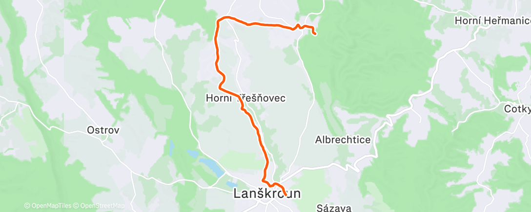 Карта физической активности (Nepomuky  Run)