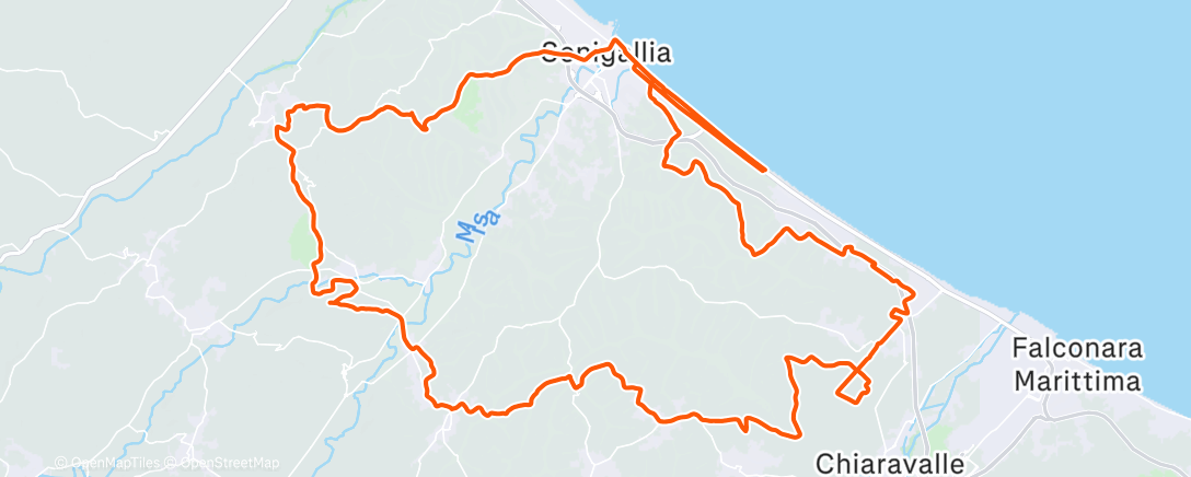 Map of the activity, Sessione di mountain biking mattutina
