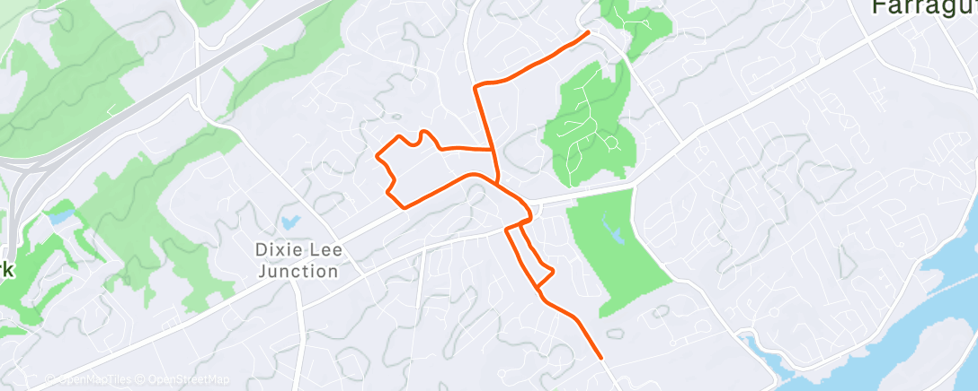 Map of the activity, Morning Run