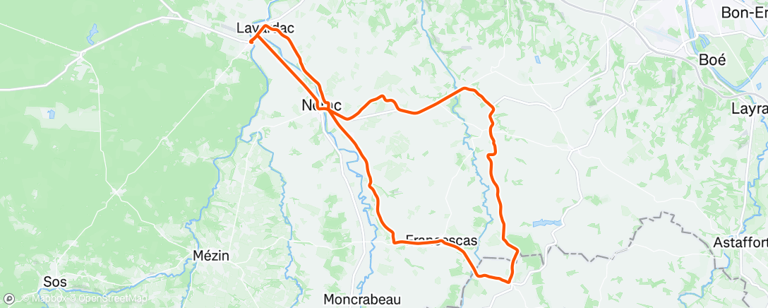 Map of the activity, Sortie vélo dans l'après-midi en Solo 👌