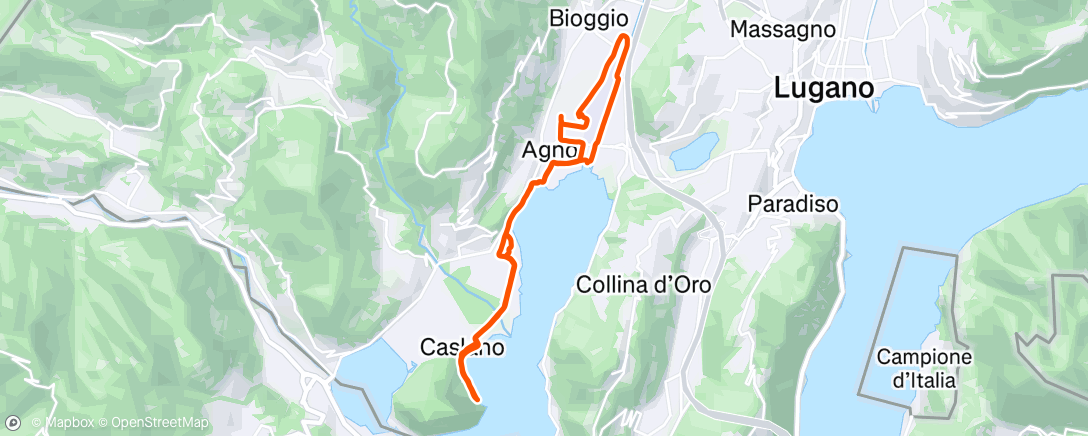 Map of the activity, Morning Run