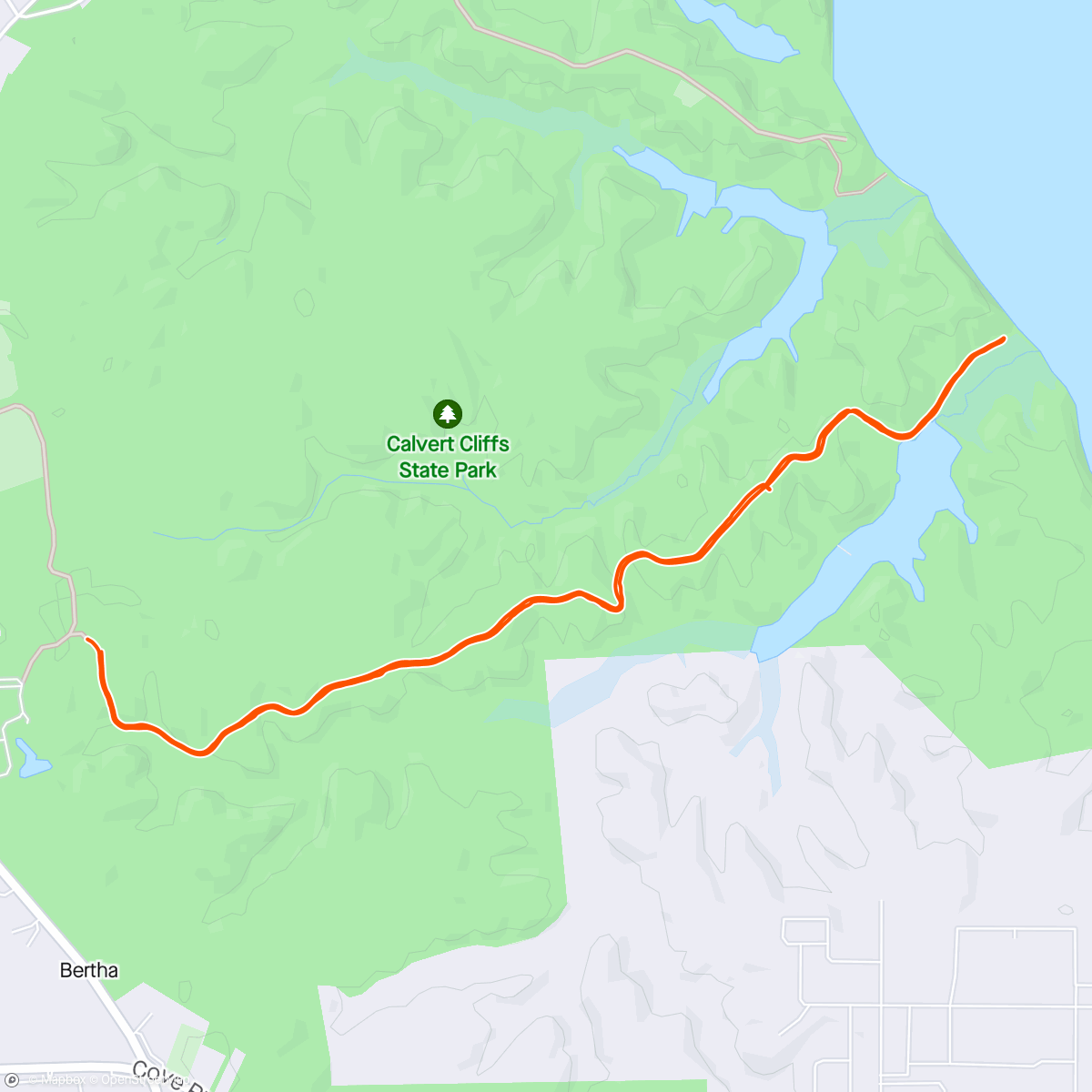 Map of the activity, Afternoon Trail Run