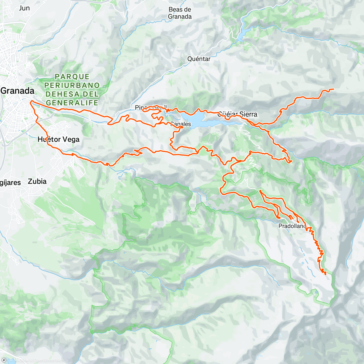 Map of the activity, Bicicleta por la mañana