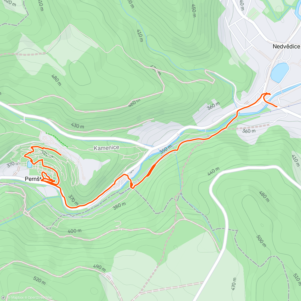 Map of the activity, Lunch Hike