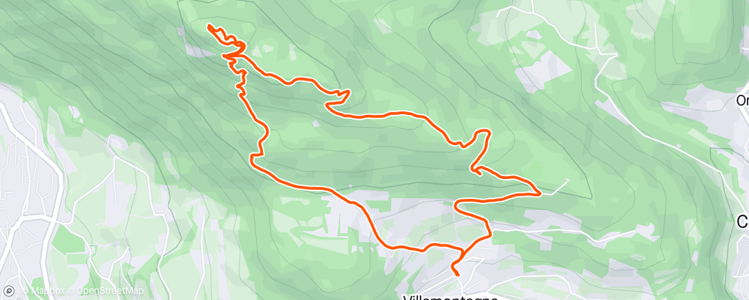 Map of the activity, Abendwanderung
