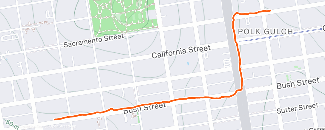 Map of the activity, Evening Walk