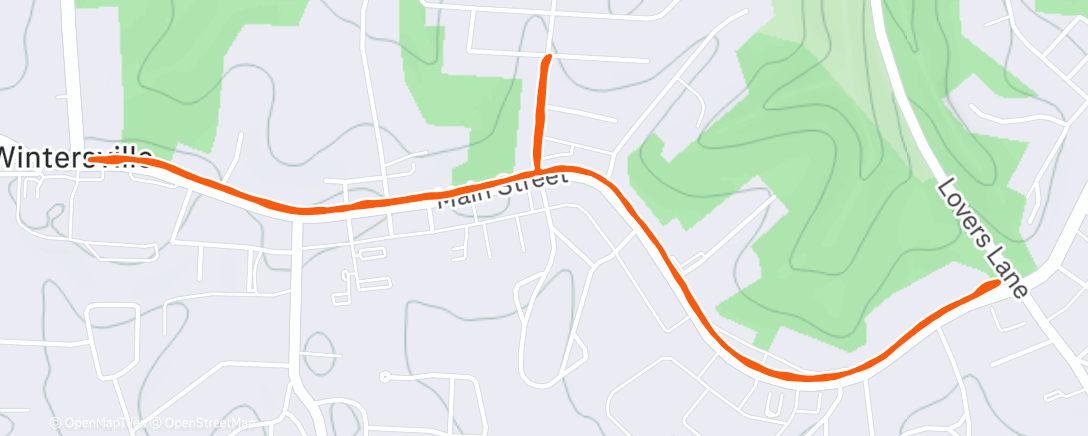 Map of the activity, Morning Run