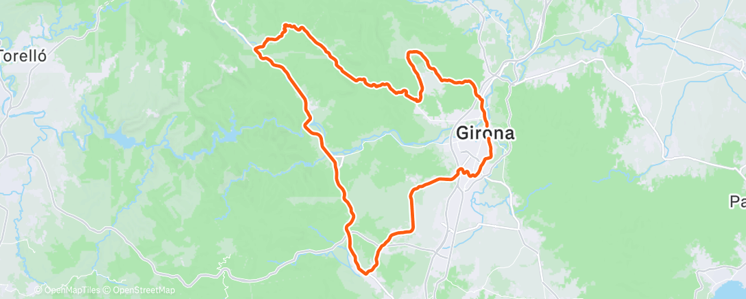 Map of the activity, Lunch Ride