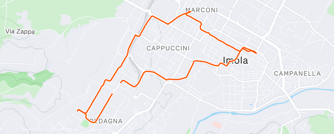 Map of the activity, Afternoon Walk 🌧