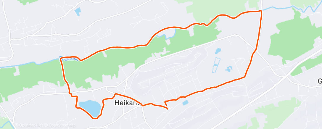 Map of the activity, Namiddagloop