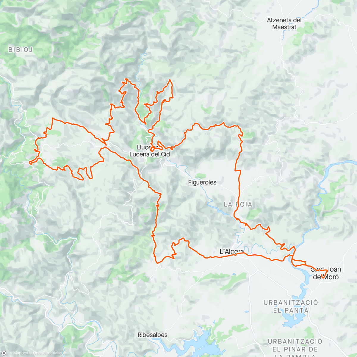 Map of the activity, Gigante de Piedra Small