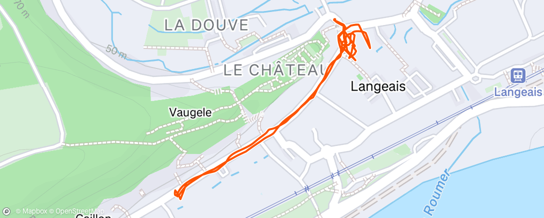 Map of the activity, Marche le midi