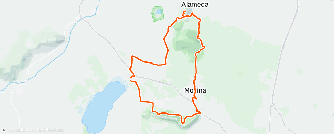 Map of the activity, Evening Ride