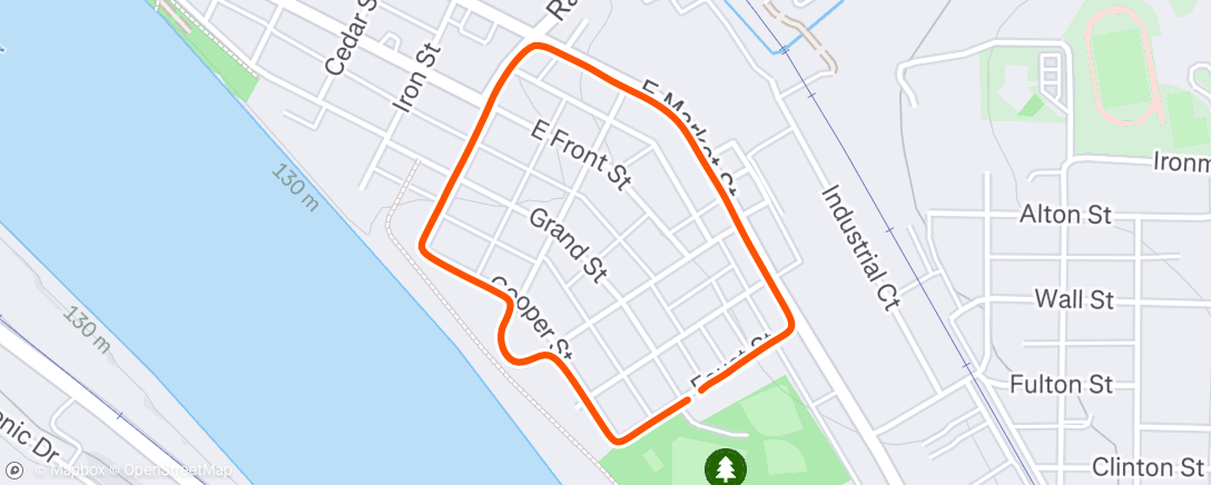 Map of the activity, Evening Walk
