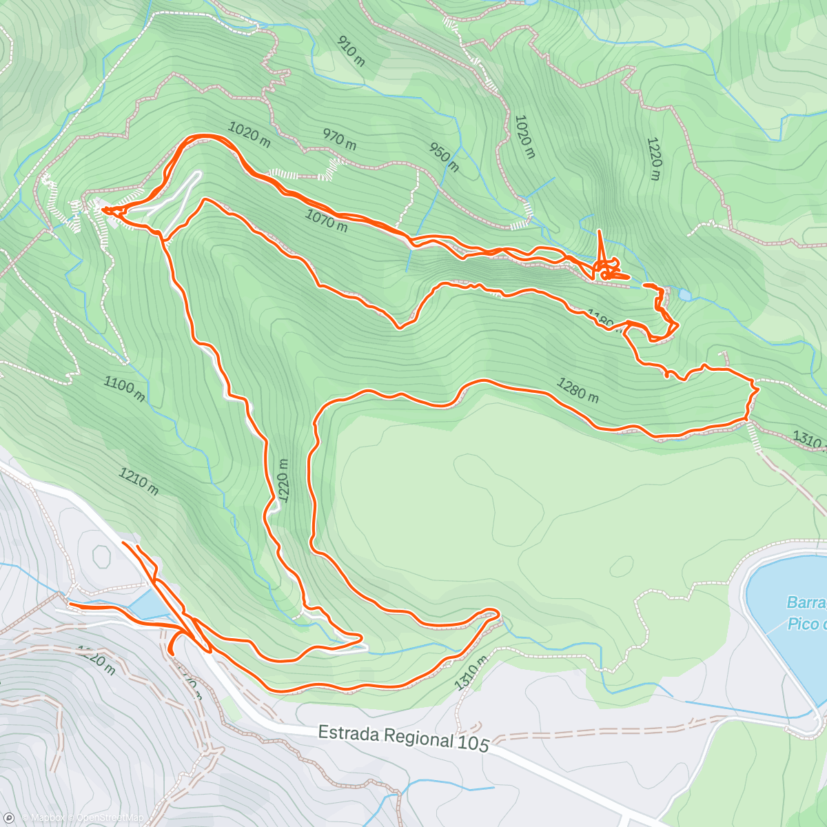 Map of the activity, Rabacal, Risco