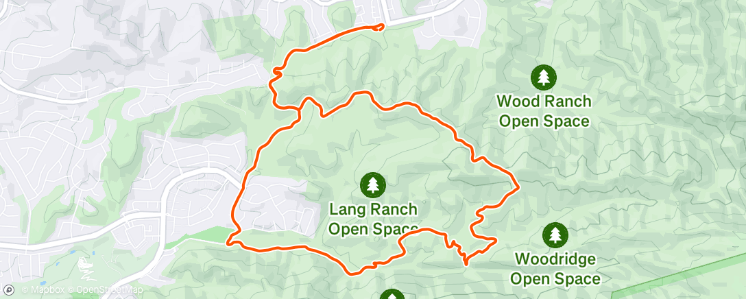 Map of the activity, Morning Trail Run