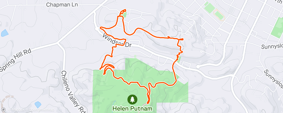 Map of the activity, Night Hike
