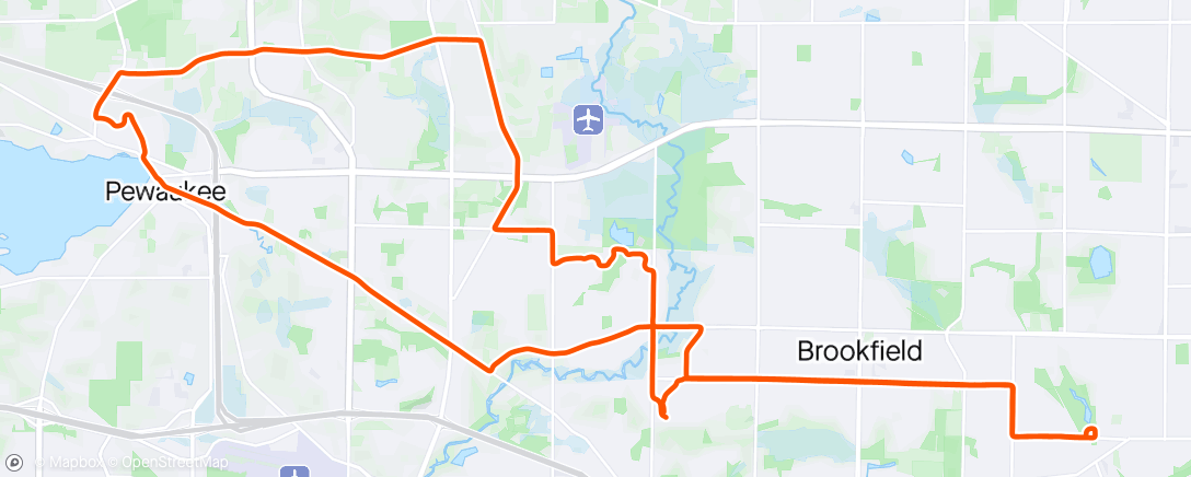Map of the activity, TuTh West ride