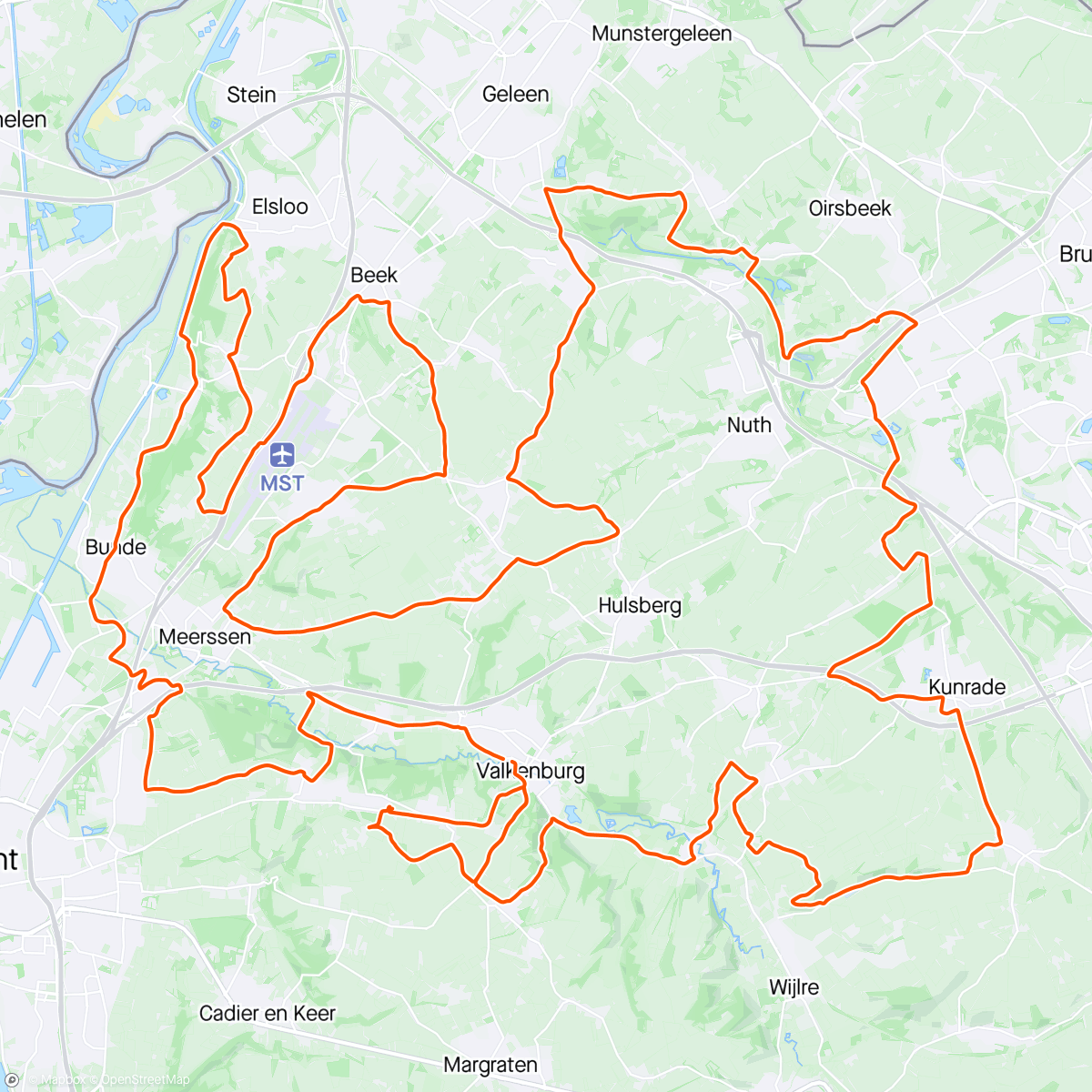 Map of the activity, Amstel Gold Race met groep van 10 personen