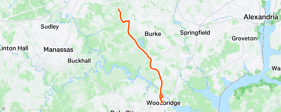 Map of the activity, Afternoon  Bike Ride 30 Mi/h winds