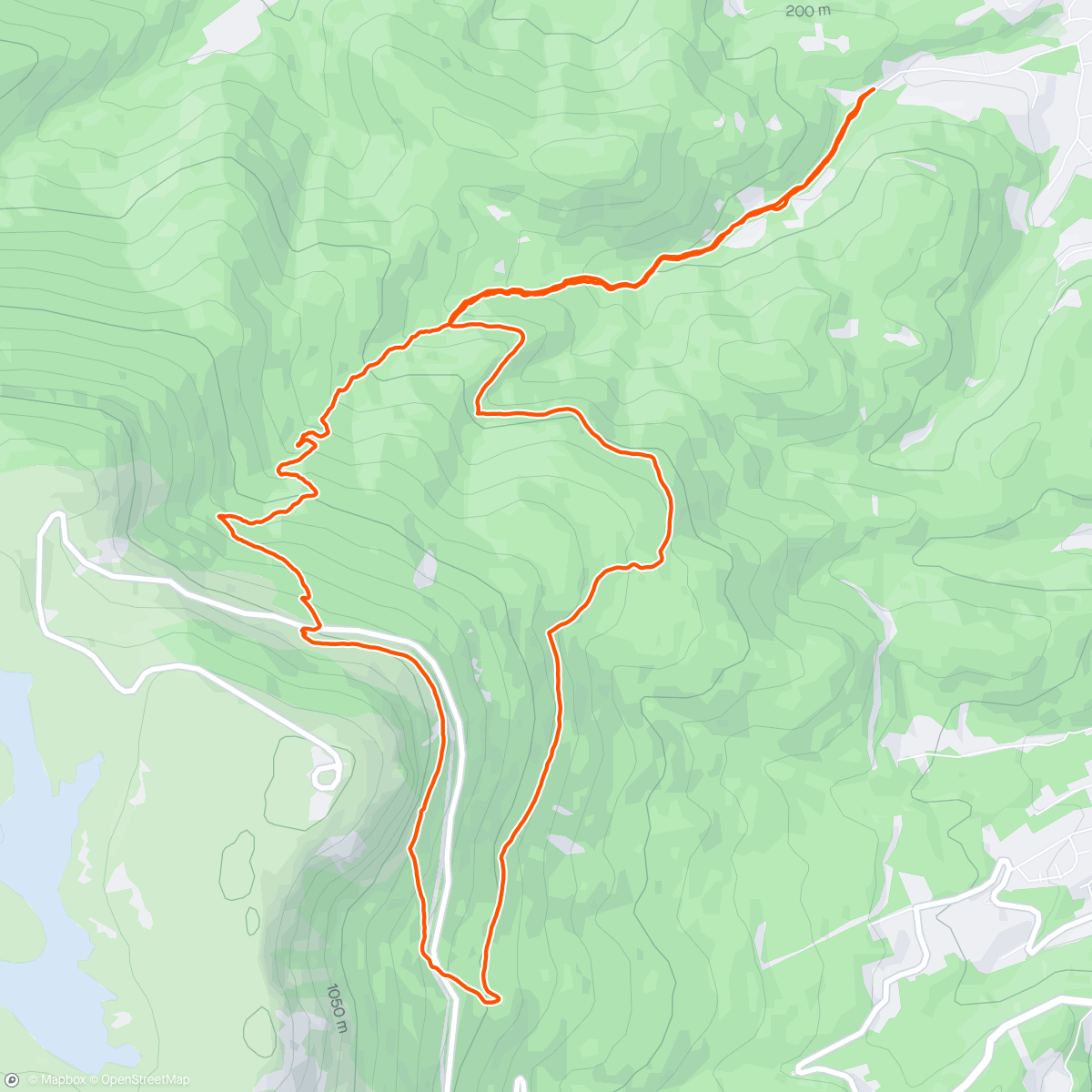 Map of the activity, Mid week longer run