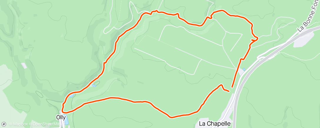 Map of the activity, Un pèlerinage semi-nocturne au départ de La Chapelle