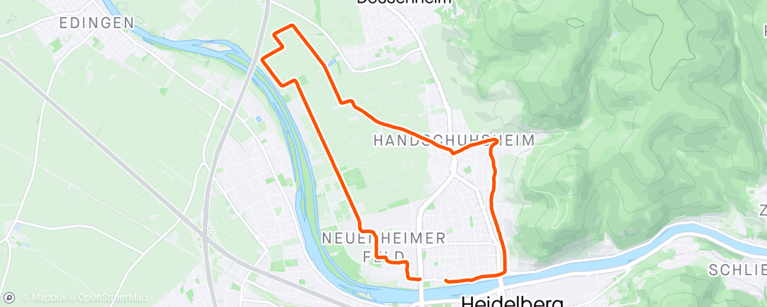 Map of the activity, Coach said: “do not run more than one hour.”