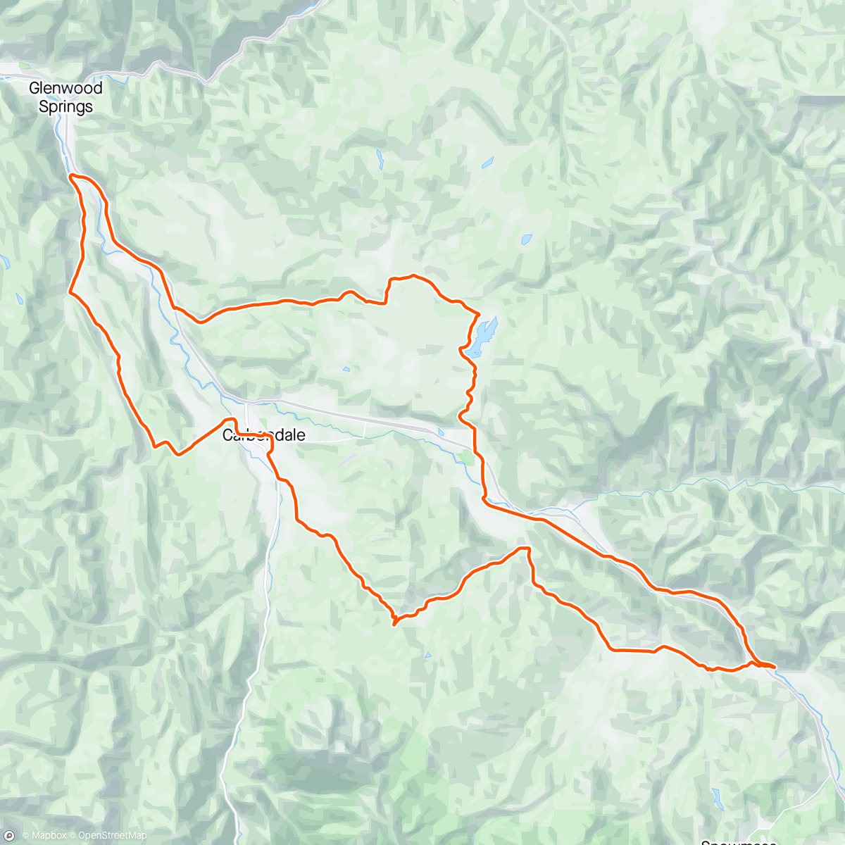 アクティビティ「Carbondale Roubaix」の地図