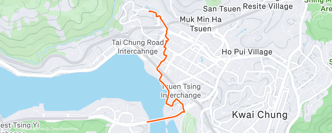 Map of the activity, Afternoon Walk