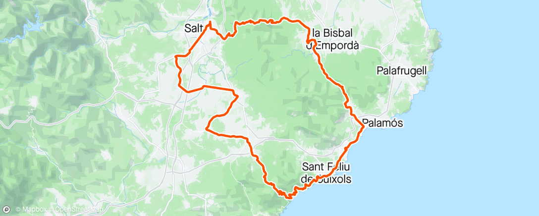 Mapa da atividade, Costa Brava