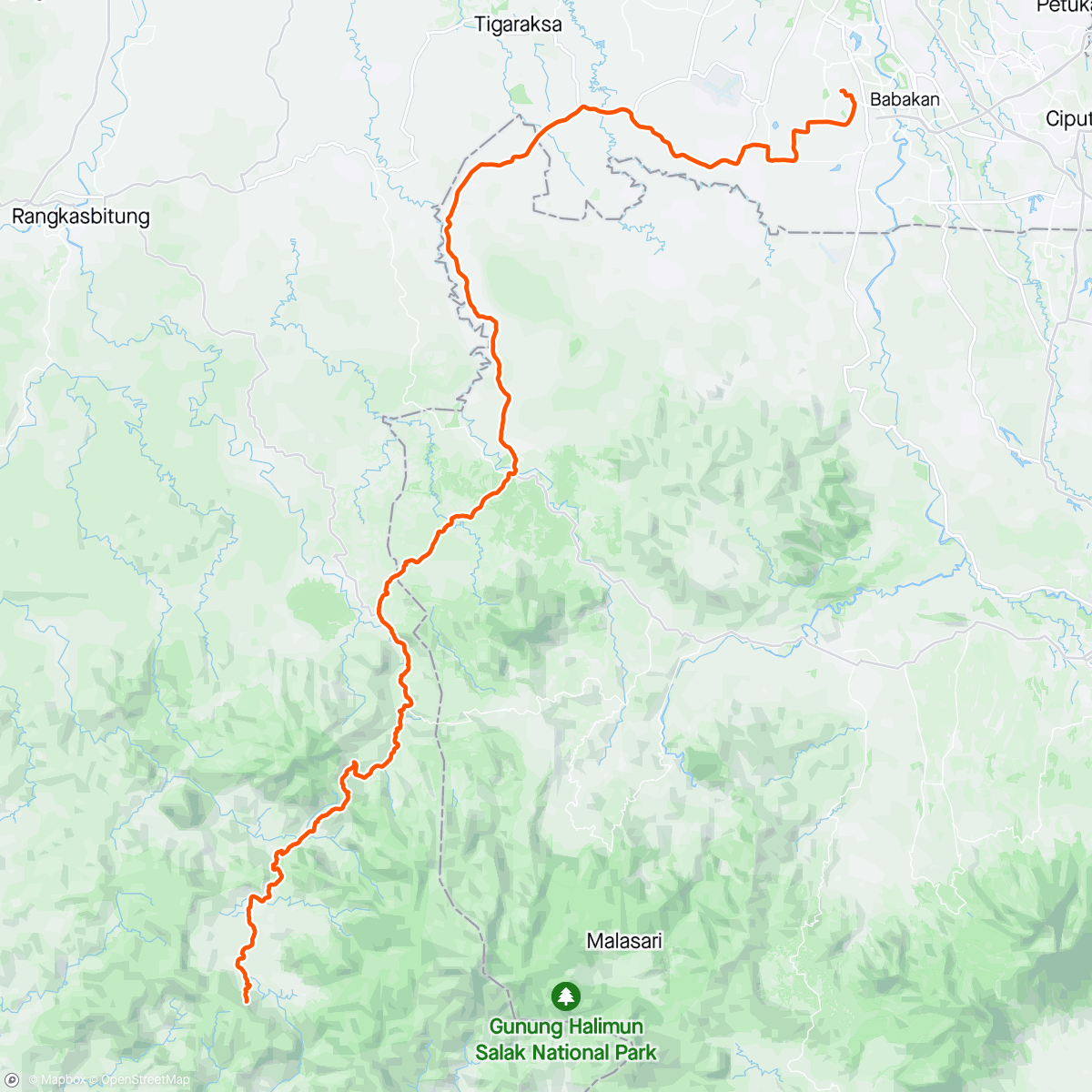 Map of the activity, Morning Ride Nomad Pedal Acid - Mozia - Citorek Negeri Di Atas Awan